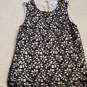 Lela Rose lack overlay tank Size L. EUC